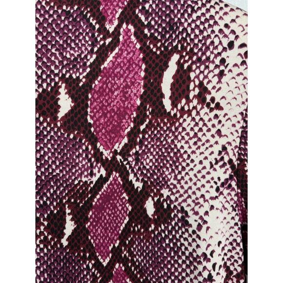 Diane von Furstenberg Purple Snake Print Reina Long Sleeve Dress Silk Sz 6 - Picture 14 of 14